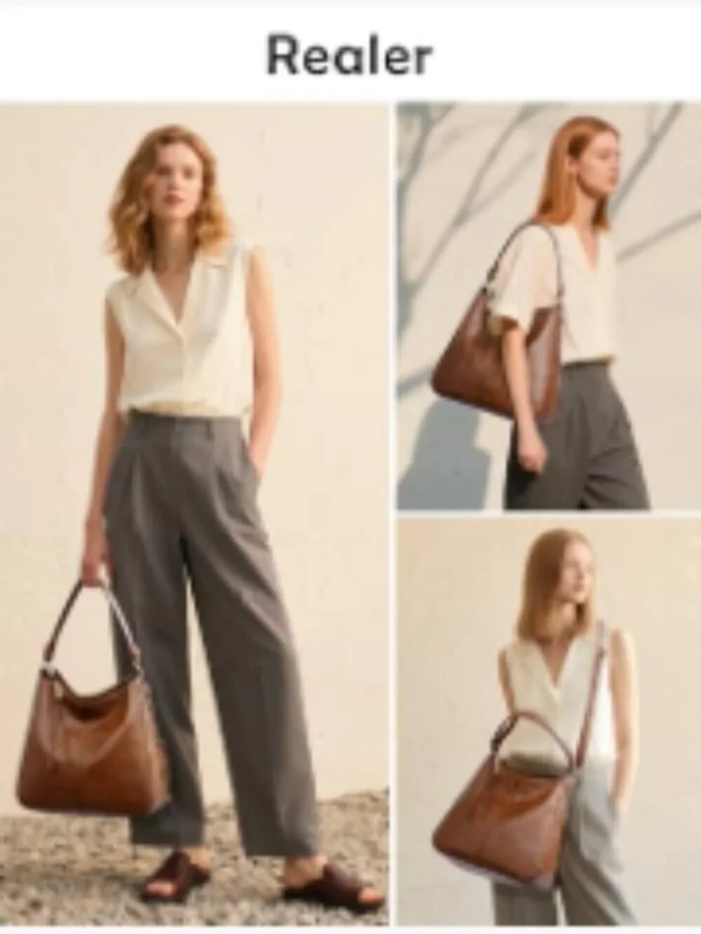 Large Hobo Crossbody Bag Faux Leather Shoulder Handbag Purse Bucket Tote